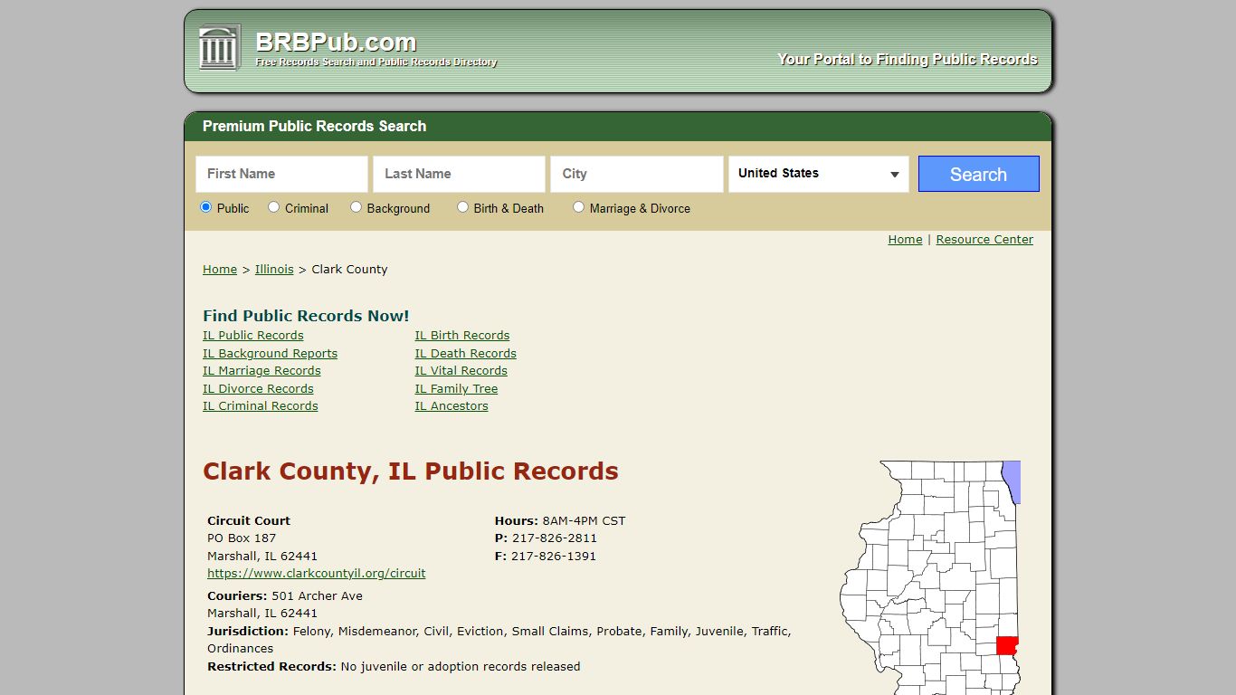 Clark County Public Records | Search Illinois Government ...
