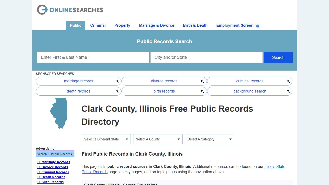Clark County, Illinois Public Records Directory